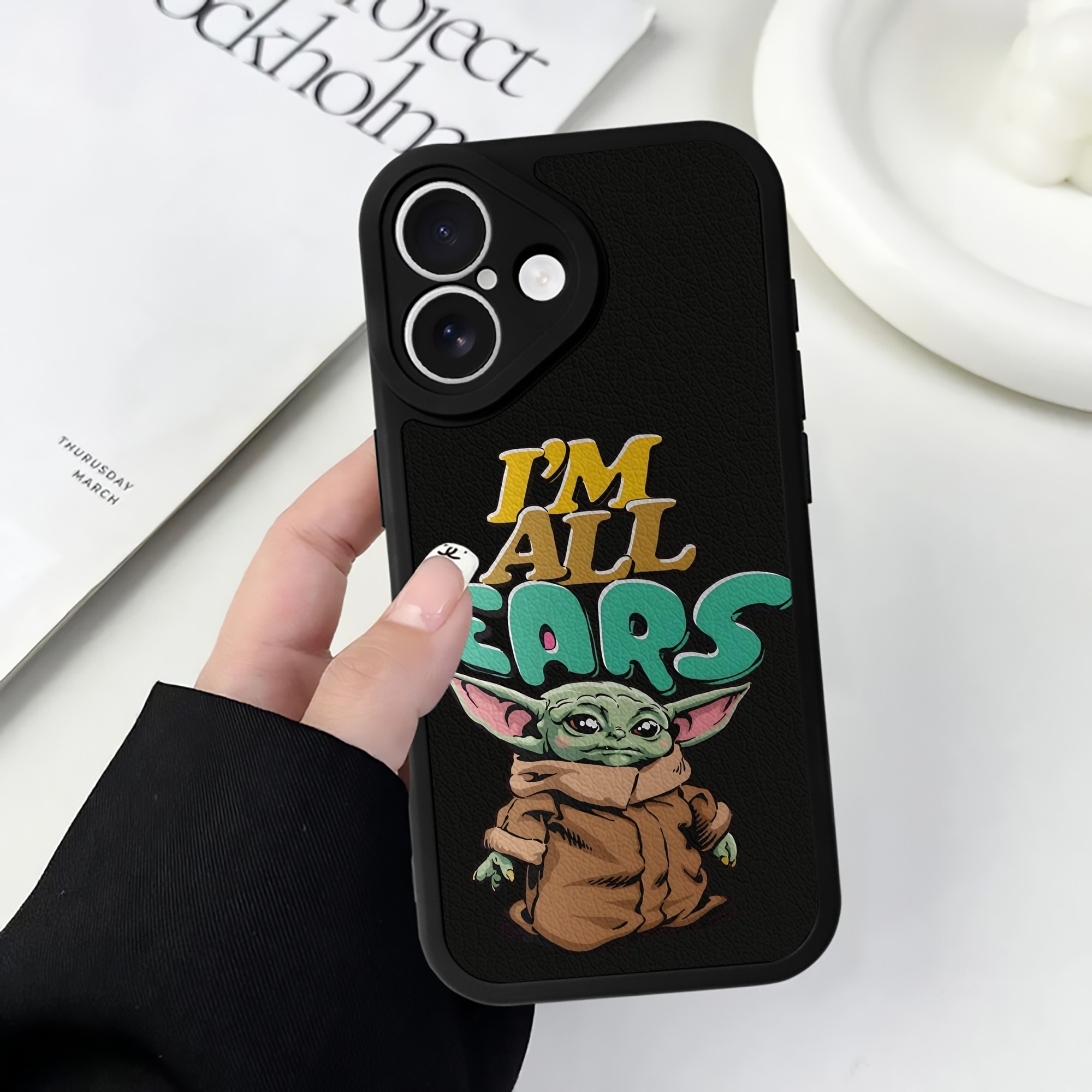 （画像用） スター・ウォーズ Star Wars 【iPhone 16シリーズ対応】シリコンスマホケース（レザー調） 材質：シリコン
